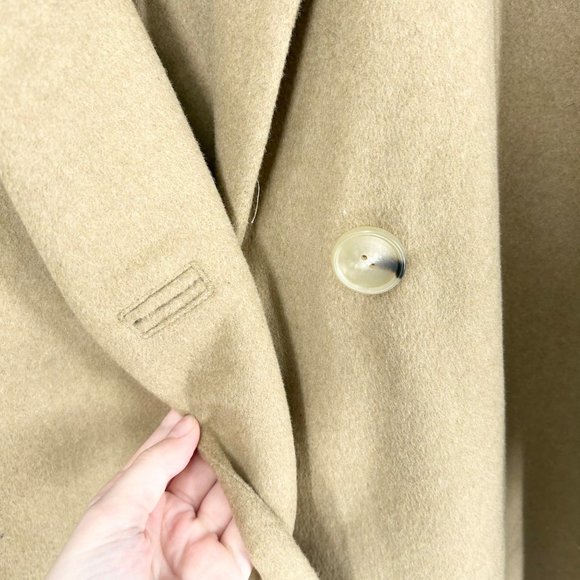 NWT Vince Classic Straight Recycled Wool Mid-Length Coat in Camello - Picture 5 of 9